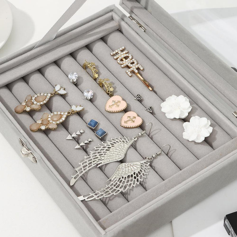 Earring Holder Display Case Velvet Ring Box Storage Box Jewelry Organizer