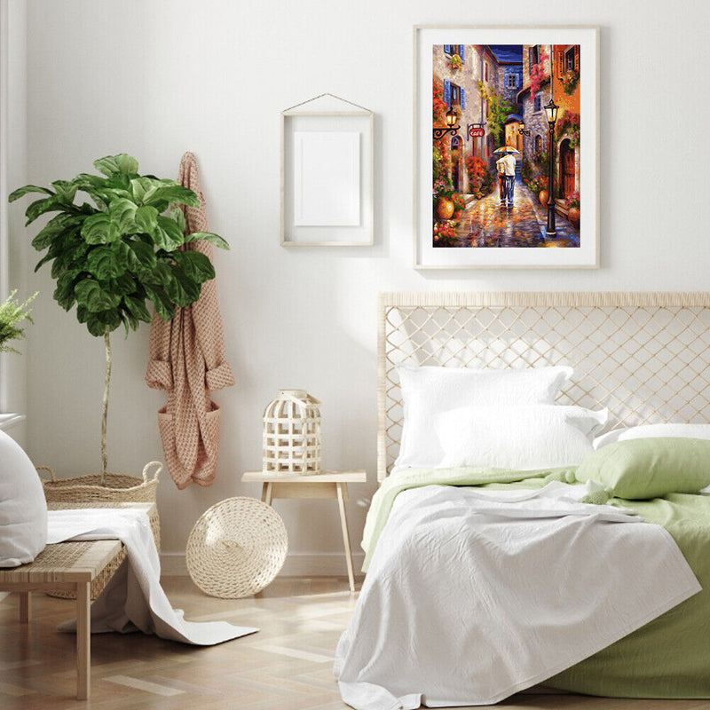 Couple in Alley Oil Paint By Numbers Kit DIY Decoration Gift Wall Art Picture