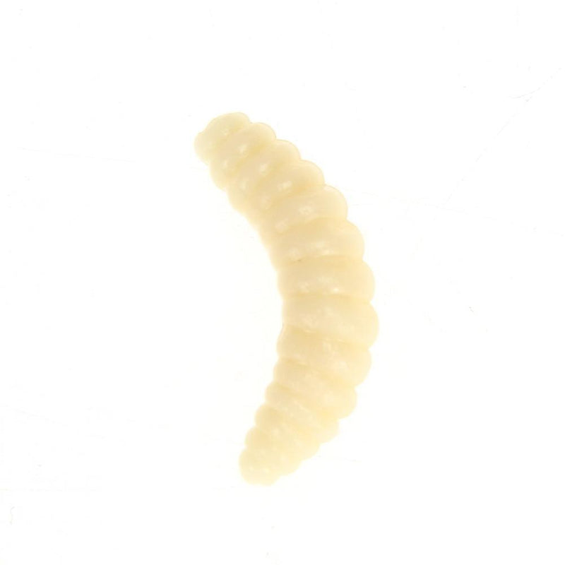 200Pcs Soft Plastic Fishing Lures Baits Maggots Worms Tackle light yellow