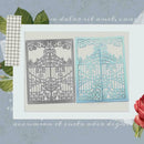 Metal Steel Cutting Dies Lace Fence Door Frame Scrapbookind DIY Stencil T5 E6B4