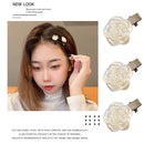 Girls Camellia Milk White Color Hairpin Barrettes Hair Accessories Slid Clip