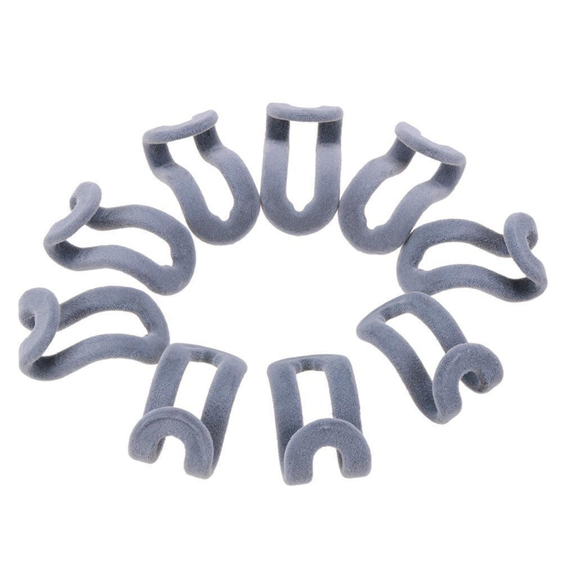10pcs Save Space Mini Non Slip Flocking Hanger Hook Connection On