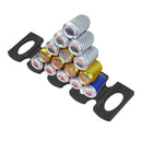 Bottle Stacking Mat, Foldable Silicone Fridge Can Stacker, Non-Slip (Black)
