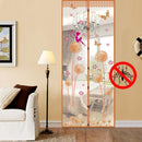 Magnetic Curtains Door Screen Anti-insect Curtain Mosquito Net Tulle(Coffee