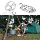 Picnic Grill Portable Barbecue Tripod Camping Tripod Hanging Rack Storage Rack