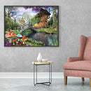 Full Embroidery DIY Printed Canvas Landscape Pattern 11CT Needlework Set Decor