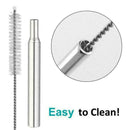 Portable Telescopic Drinking Straw Steel Cleaning Brush W4M5 Straw U2B3
