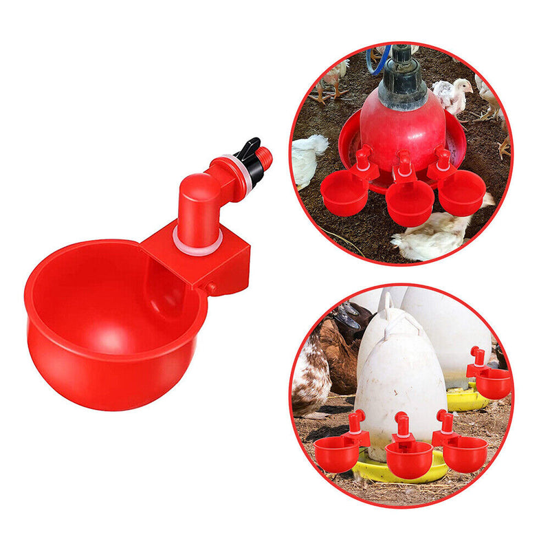 2x automatic bird barn, poultry, chicken drinks, water drinking cup, poultry