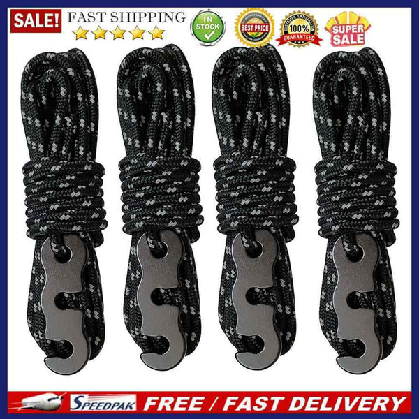 4pcs Camping Tent Rope Hooks Outdoor Hanger Wind Rope Buckle Tent Accessories