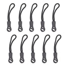 Black Zip Puller Replacement Ends Lock Zips Cord Rope Pullers Zipper Pull