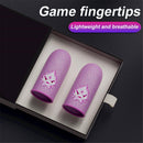 1 Pair Gaming Finger Sleeve Luminous Fingertips Cover Cots for PUBG (Pink)