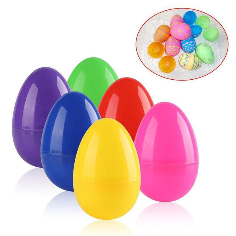 10 Pcs Plastic Easter Eggs Open Gacha Eggshell Color Random