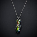 Rhinestone Ladies Chain Pendant Crystal Rhinestone Necklace Zircon Square