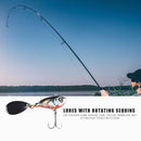 22g Plastic Long-cast Iron Plate Hard Lures with Rotating Sequins (Black)