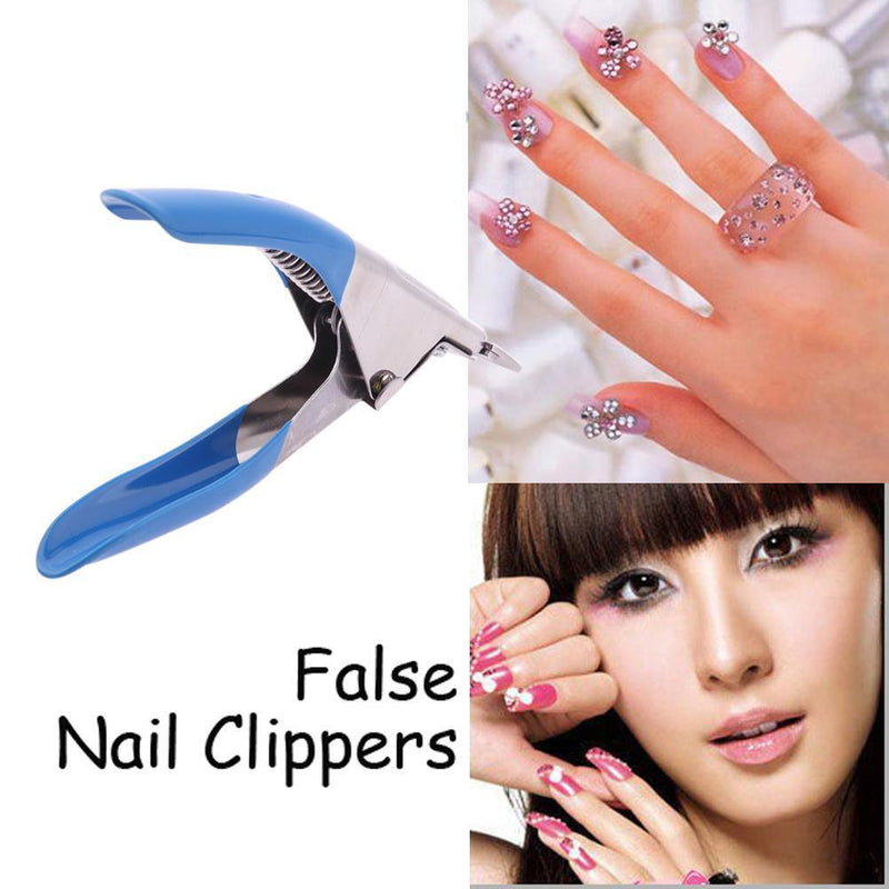 Stainless Steel Nail Clipper Acrylic Gel False Nail Tips Edge Cutter Tools