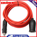 12V 24V 10A Car Accessory Cigarette Lighter Socket Extension Cord Cable 12ft Red