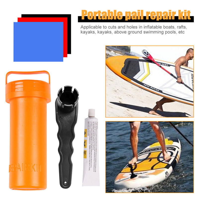 Canoe Boat Patch Glue Raft Swimming Pools Water Sports Puncture Repair Kit