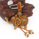 Animal Shape Buckle Key Holder Carving Pendant Wooden Keychain Key Ring