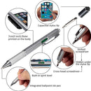 Ruler Notebook Phone 6 In 1 Touch Pen Stylus Ballpoint Spirit Level Screwdriver