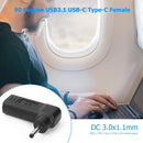 90 Degree USB3.1 USB-C Type-C Female to 3.0 x 1.1mm DC Male Plug Adapter