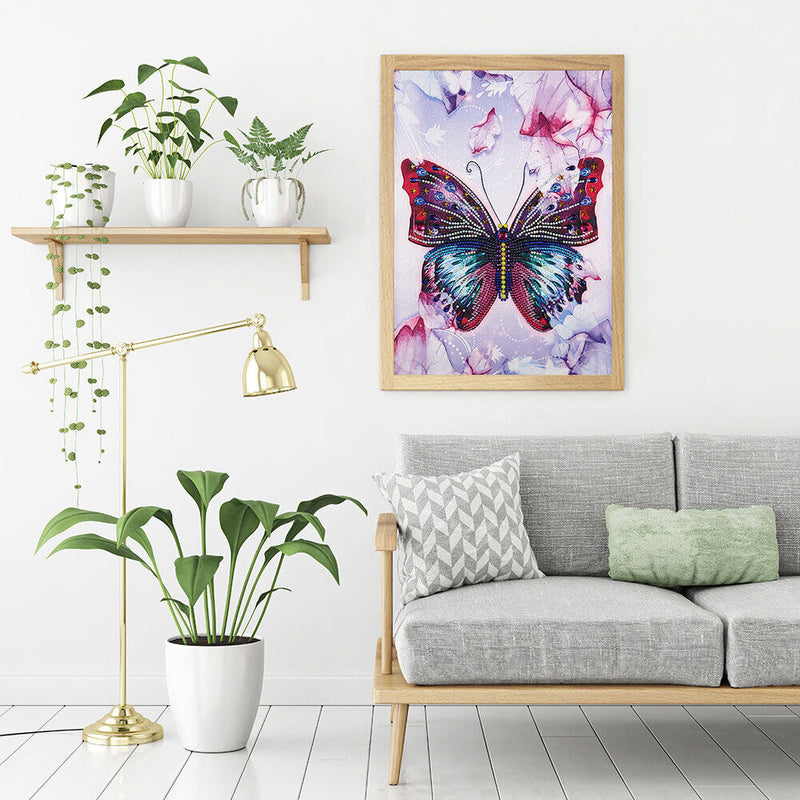 5D Diamond Painting Partial Special Drill Butterflies Picture of Rhinestone