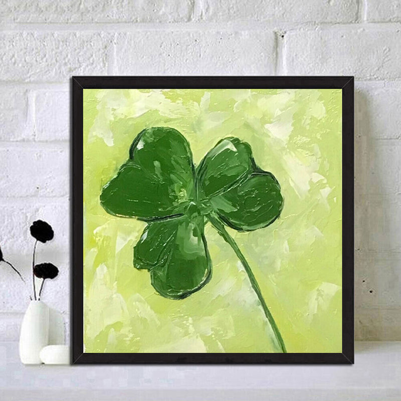 Lucky Shamrock Oil Paint By Numbers Kits Canvas Picture Wall Art DIY Craft
