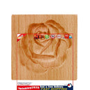 Wooden Cookie Mold Flower Shape Carved Press Stamp for Biscuit Cake (B) Newly