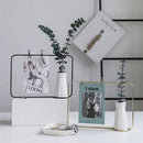 Nordic Style Plant Vase Stand Postcard Clip Holder Flower Pot Iron Frame