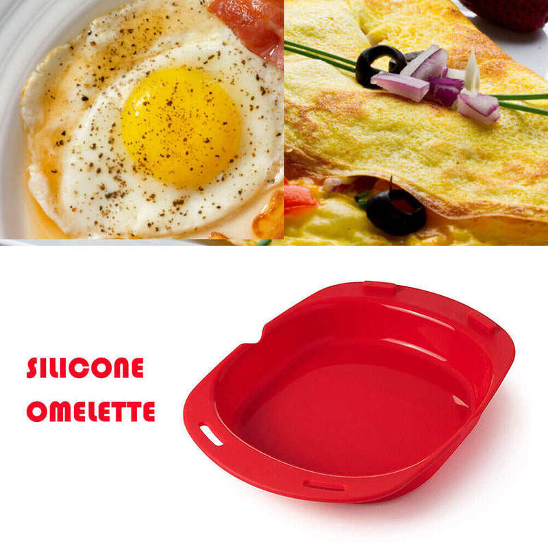 Microwave Oven Silicone Omelette Mold Kitchen Cooking Egg Roll Maker Cooker