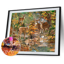 5D Diamond Painting Kit DIY Forest Deers Full Round Rhinestone Mosaic Picture