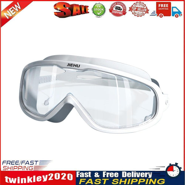 Swimming Glasses Waterproof Anti-fog Adults Diving Goggles (Clear White) Newly