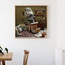 Diamond Painting Kit Hedgehog coffee beans Full Round Rhinestone Wall Pict