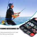 Treble Hook Jigs Swivels Fishing Lure Lead Floating Tackle with Box Fishing Kits