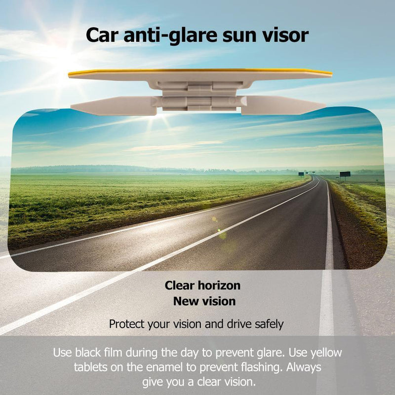 2 in 1 Car Sun Visor HD Anti Glare Dazzling Goggle Day Night Driving Mirror