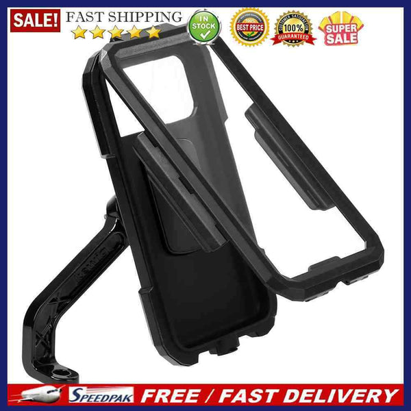 M18S Waterproof Motorcycle Bike Handlebar Rear View Mirror Phone Holder Case