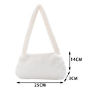 Animal Pattern Underarm Bag Women Mini Plush Shoulder Handbags Purse (1)