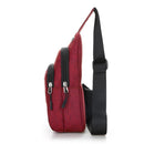 Women/Men Canvas Chest Packs Handbags Casual Shoulder Bags(Red)