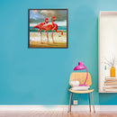 Handmade DIY Full Round Drill Diamond Painting 5D Flamingo PosterKit