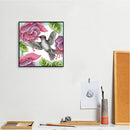Partial Cross Stitch Art Paint 14CT Stamped Hummingbird Embroidery Wall Ornament