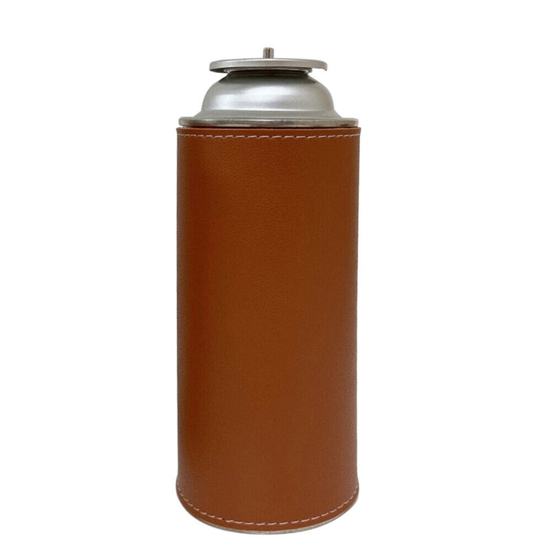Gas Tank Protective Cover PU Outdoor Camp Fuel Cylinder Storage Bag (Brown)