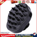 Silicone Hair Washing Comb Brush Head Scalp Massage Brush (Black) Newly