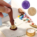 Wood Handle Paint Seal Retro Plant Pattern DIY Wax Seal Stamp Decor (C176) Newly