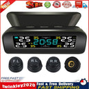 TY18 Car TPMS Solar Auto Tire Pressure Temp Monitoring System with Clock Newly
