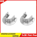 U-Shaped Closet Rod End Support Stainless Steel Wardrobe Hang Rail Tube Socket