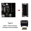 USB Header Adapter Computer Motherboard Type-C USB3.1 Type-E 90 Degree Converter