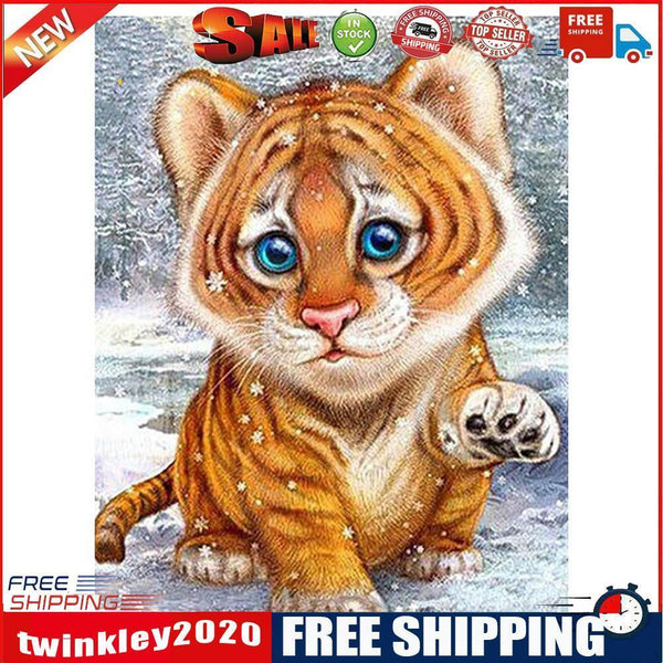 Little Tiger 5D Diamond Painting Embroidery DIY Cross Stitch Home Decor