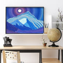 5D DIY Full Special Shaped Drill Diamond Painting Blue Snow Mountain Art De