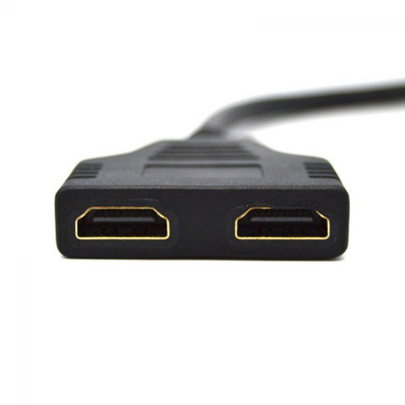 Dual Port Cable Splitter 1080p HDMI Converter 1 In 2 Out Male to 2 Female