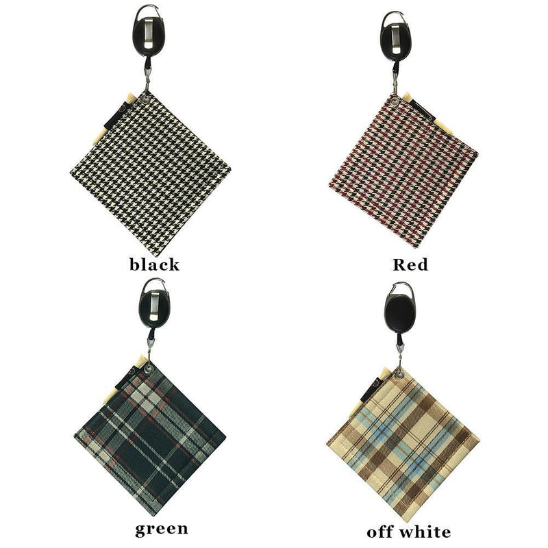 Golf Ball Cleaning Towel Golf Club Head Wiping Cloth Cleaner Tool (Black)