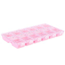 Nail Art 12 Slots Rhinestone Display Storage Box Empty Jewelry Case (Pink)
